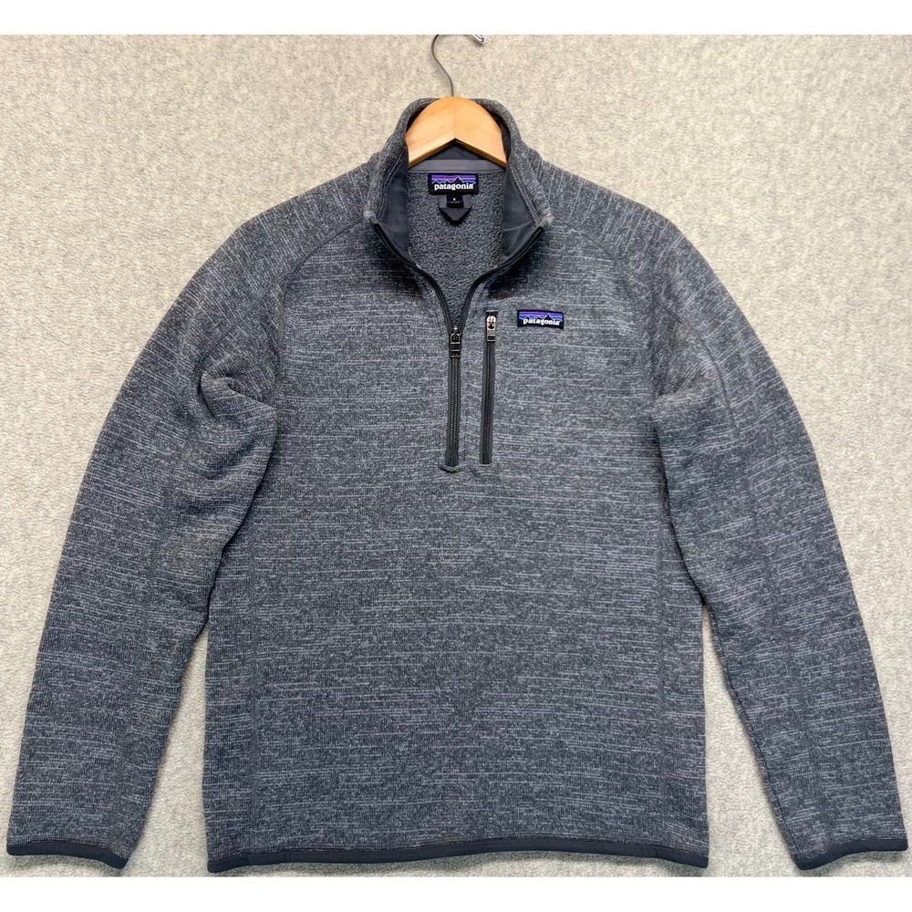 Patagonia Mens Better Sweater 1/4 Zip Fleece Pullover Jacket‎ Heathered Grey S